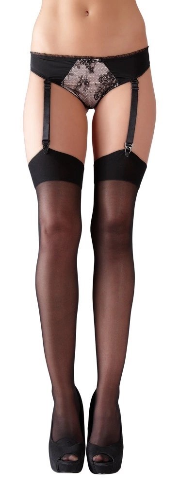 Cottelli LEGWEAR - Klasyczne Czarne Gładkie Pończochy Do Pasa 1 Cottelli LEGWEAR - Klasyczne Czarne Gładkie Pończochy Do Pasa 1