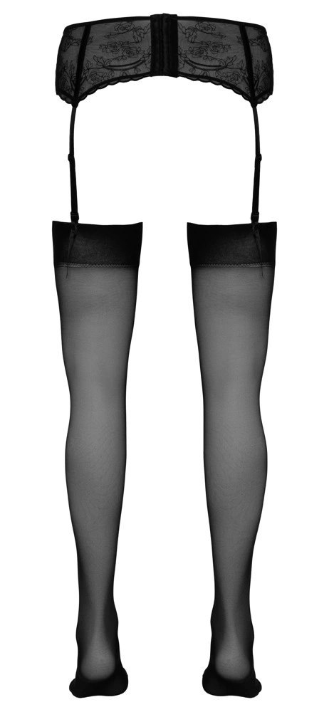 Cottelli LEGWEAR - Klasyczne Czarne Gładkie Pończochy Do Pasa 1 Cottelli LEGWEAR - Klasyczne Czarne Gładkie Pończochy Do Pasa 1