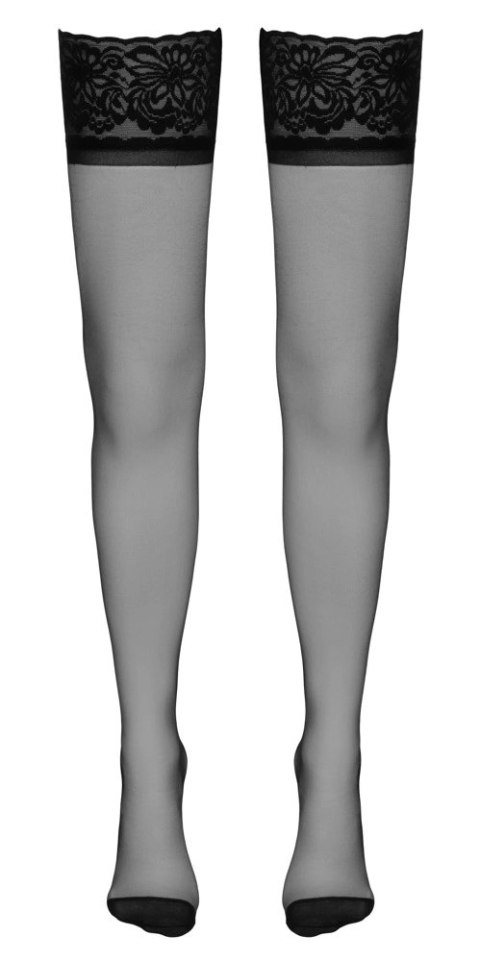 Cottelli LEGWEAR - Pończochy Podtrzymujące Z Ozdobnym Szwem I Koronką 1 Cottelli LEGWEAR - Pończochy Podtrzymujące Z Ozdobnym Szwem I Koronką 1