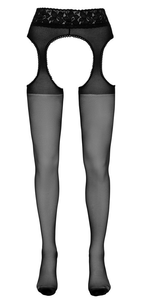 Cottelli LEGWEAR - Rajstopy Do Pończoch Z Koronkowymi Wycięciami 2 Cottelli LEGWEAR - Rajstopy Do Pończoch Z Koronkowymi Wycięciami 2