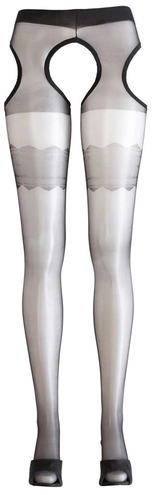 Cottelli LEGWEAR - Rajstopy Do Pończoch Z Wycięciami I Wzorem M Cottelli LEGWEAR - Rajstopy Do Pończoch Z Wycięciami I Wzorem M
