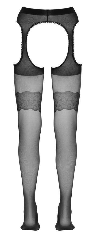 Cottelli LEGWEAR - Rajstopy Do Pończoch Z Wycięciami I Wzorem M Cottelli LEGWEAR - Rajstopy Do Pończoch Z Wycięciami I Wzorem M