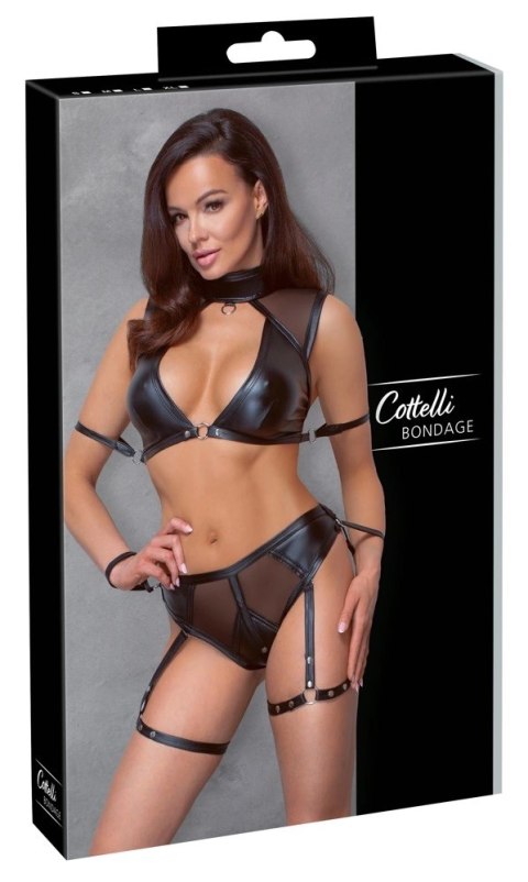 Cottelli Bondage - 2-Częściowy Komplecik Top I Majtki Z Paskami XL Cottelli Bondage - 2-Częściowy Komplecik Top I Majtki Z Paskami XL