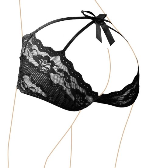 Cottelli LINGERIE - Seksowne Koronkowe Majteczki Z Odkrytym Tyłem I Kokardą Czarne M Cottelli LINGERIE - Seksowne Koronkowe Majteczki Z Odkrytym Tyłem I Kokardą Czarne M