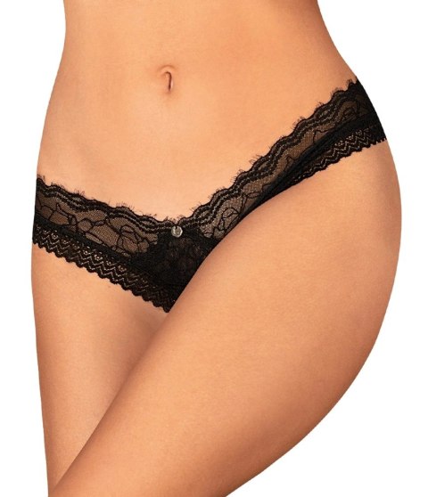 Obsessive - Seksowne Czarne Stringi Z Subtelną Koronką Medilla XL/2XL Obsessive - Seksowne Czarne Stringi Z Subtelną Koronką Medilla XL/2XL