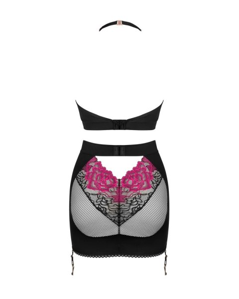 Obsessive - Seksowny Top I Spódniczka Do Pończoch Z Prześwitującym Tyłem Rosenty XL/2XL Obsessive - Seksowny Top I Spódniczka Do Pończoch Z Prześwitującym Tyłem Rosenty XL/2XL