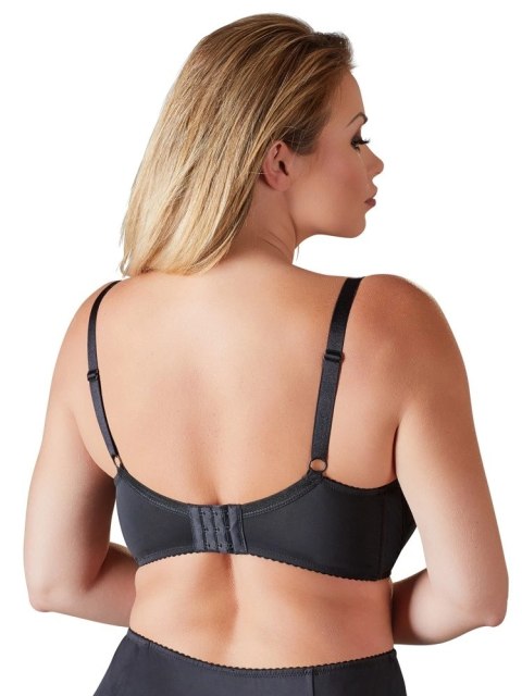Cottelli CURVES - Biustonosz Push-Up Na Fiszbinach Z Odkrytym Biustem Czarny 85D Cottelli CURVES - Biustonosz Push-Up Na Fiszbinach Z Odkrytym Biustem Czarny 85D