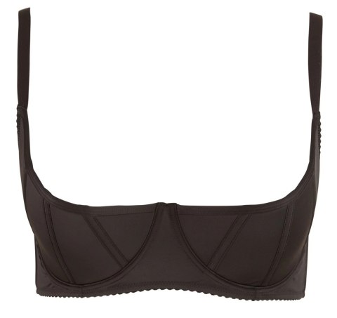Cottelli CURVES - Biustonosz Push-Up Na Fiszbinach Z Odkrytym Biustem Czarny 85D Cottelli CURVES - Biustonosz Push-Up Na Fiszbinach Z Odkrytym Biustem Czarny 85D