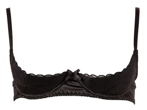 Cottelli LINGERIE - Otwarty Biustonosz Na Fiszbinach Z Eleganckimi Haftkami Czarny 80C Cottelli LINGERIE - Otwarty Biustonosz Na Fiszbinach Z Eleganckimi Haftkami Czarny 80C