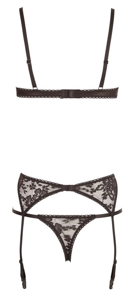 Cottelli LINGERIE - Seksowny 3-Częściowy Koronkowy Set 80B/M Cottelli LINGERIE - Seksowny 3-Częściowy Koronkowy Set 80B/M