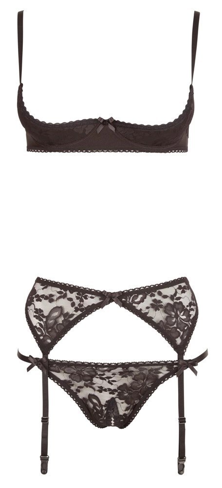 Cottelli LINGERIE - Seksowny 3-Częściowy Koronkowy Set 80C/M Cottelli LINGERIE - Seksowny 3-Częściowy Koronkowy Set 80C/M