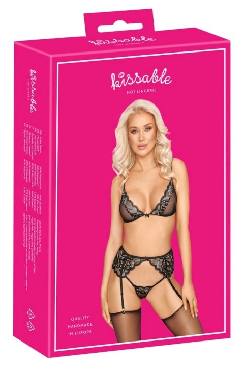 Kissable - Seksowny Koronkowy Czarny Komplecik S/M Kissable - Seksowny Koronkowy Czarny Komplecik S/M