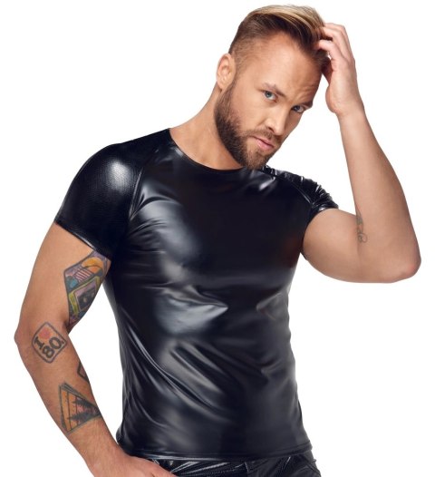 Noir - Seksowna Męska Koszulka Czarny Mat 2XL Noir - Seksowna Męska Koszulka Czarny Mat 2XL