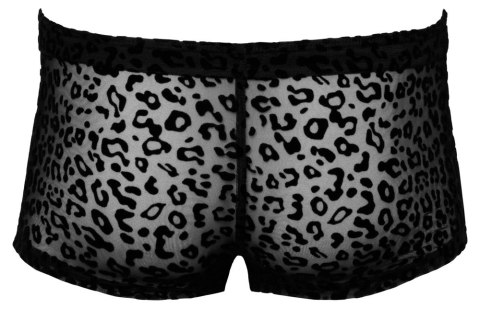 Noir - Seksowne Prześwitujące Bokserki Męskie Panterka Czarne 2XL Noir - Seksowne Prześwitujące Bokserki Męskie Panterka Czarne 2XL