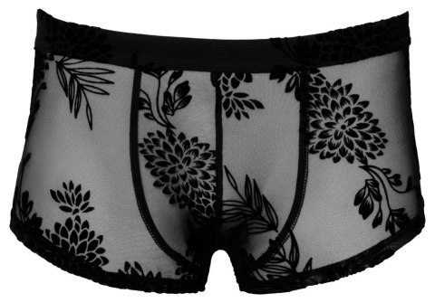 Noir - Seksowne Prześwitujące Bokserki Męskie Z Kwiatowym Wzorem Czarne 2XL Noir - Seksowne Prześwitujące Bokserki Męskie Z Kwiatowym Wzorem Czarne 2XL