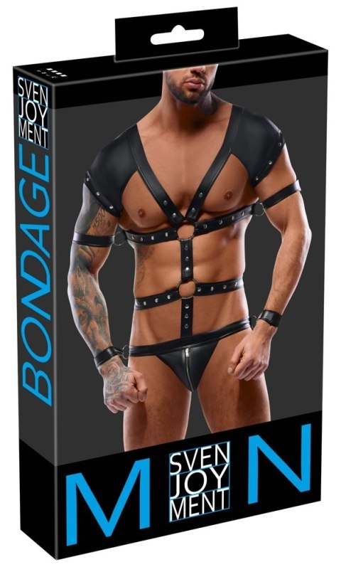 Svenjoyment Bondage - Seksowne Męskie Body Z Pasków BDSM Czarne XL Svenjoyment Bondage - Seksowne Męskie Body Z Pasków BDSM Czarne XL