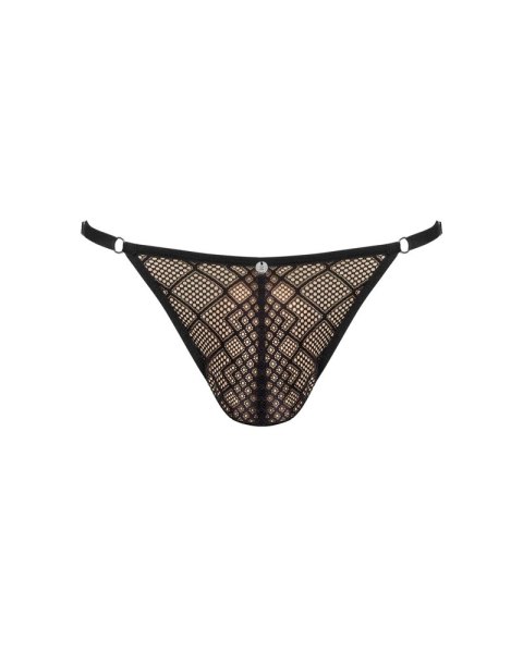 Obsessive - Seksowne Czarne Męskie Stringi Z Siateczki S-L Obsessive - Seksowne Czarne Męskie Stringi Z Siateczki S-L