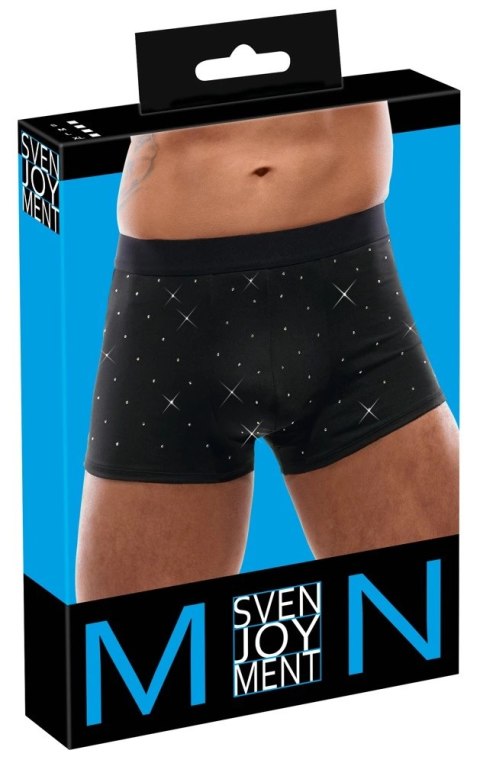 Svenjoyment - Czarne Męskie Bokserki W Srebrne Kryształki M Svenjoyment - Czarne Męskie Bokserki W Srebrne Kryształki M