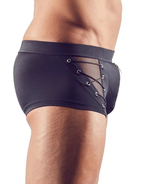 Svenjoyment - Męskie Stylowe Bokserki Z Łańcuszkiem I Zamkiem Z Przodu Czarne 2XL Svenjoyment - Męskie Stylowe Bokserki Z Łańcuszkiem I Zamkiem Z Przodu Czarne 2XL