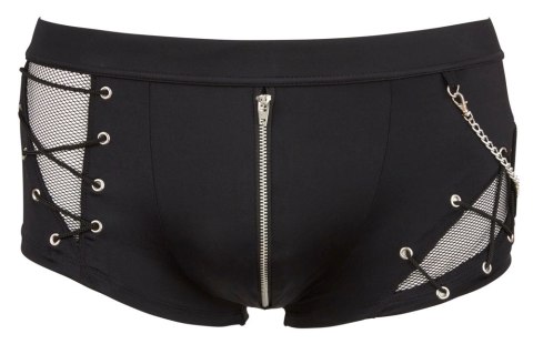 Svenjoyment - Męskie Stylowe Bokserki Z Łańcuszkiem I Zamkiem Z Przodu Czarne 2XL Svenjoyment - Męskie Stylowe Bokserki Z Łańcuszkiem I Zamkiem Z Przodu Czarne 2XL
