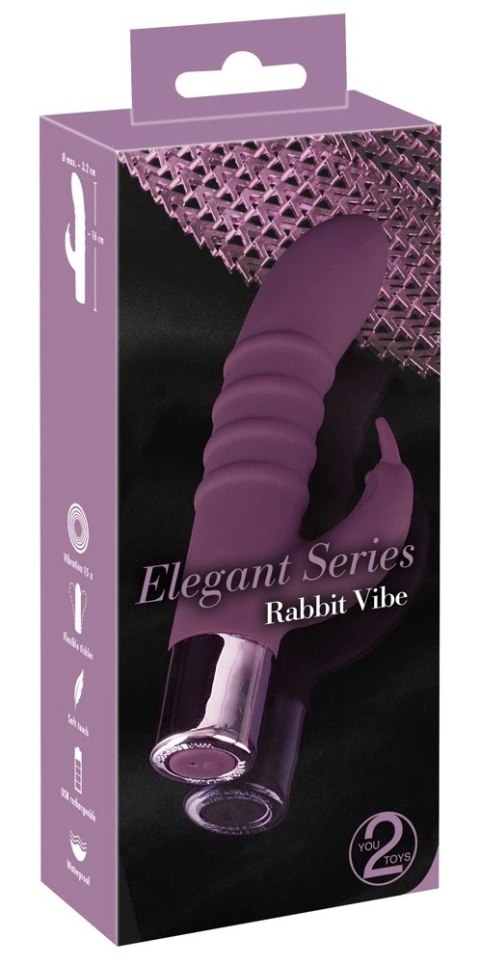 Elegant Series - Wibrator Króliczek 15-Trybów Wibracji Fioletowy