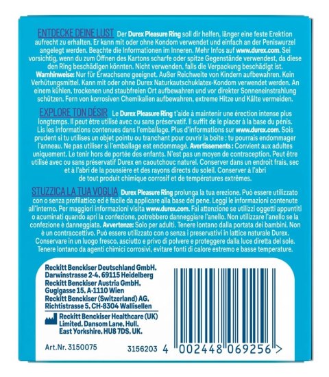 Durex Ring - Przezroczysty Pierścień Na Penisa Elastyczny Durex Ring - Przezroczysty Pierścień Na Penisa Elastyczny