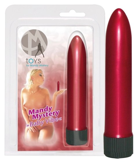 Mandy Mystery - Baby Vibe - Gładki Mini Wibrator Czerwony Mandy Mystery - Baby Vibe - Gładki Mini Wibrator Czerwony