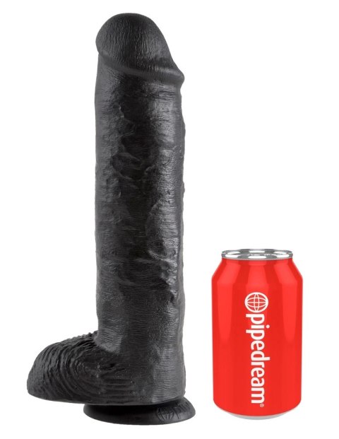 King Cock - Realistyczne Dildo Z Żołędziem Jądrami I Żyłkami 28 CM Czarny King Cock - Realistyczne Dildo Z Żołędziem Jądrami I Żyłkami 28 CM Czarny