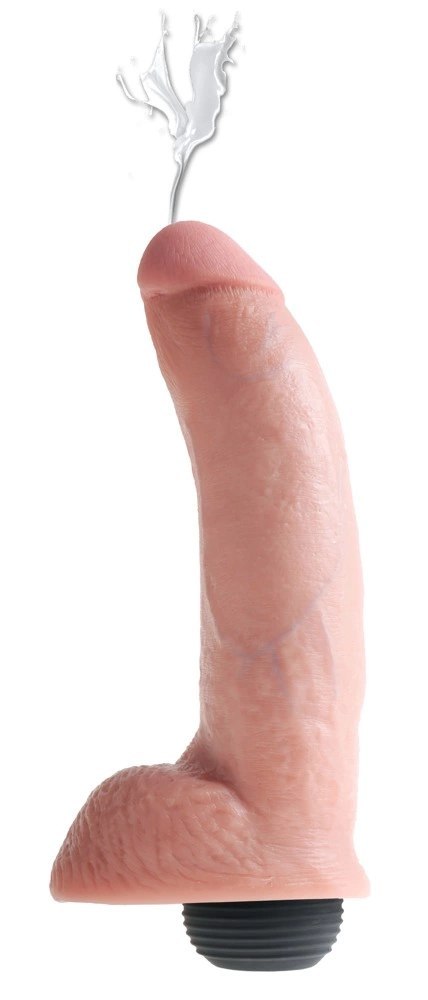 King Cock - Realistyczne Naturalne Dildo Z Wytryskiem 23 CM Jasny Kolor Skóry King Cock - Realistyczne Naturalne Dildo Z Wytryskiem 23 CM Jasny Kolor Skóry