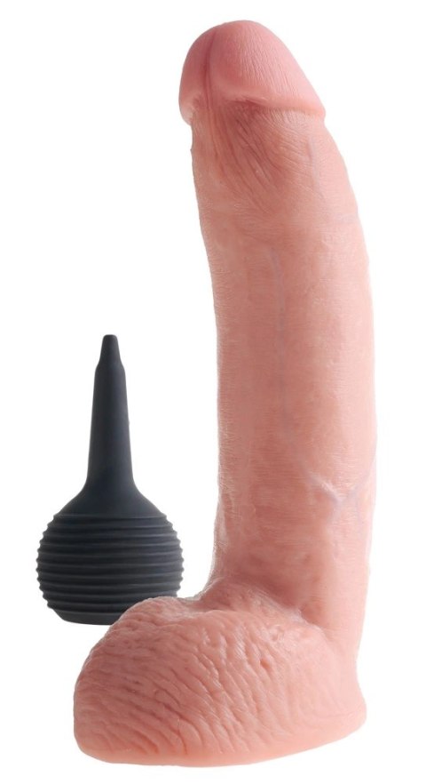 King Cock - Realistyczne Naturalne Dildo Z Wytryskiem 23 CM Jasny Kolor Skóry King Cock - Realistyczne Naturalne Dildo Z Wytryskiem 23 CM Jasny Kolor Skóry