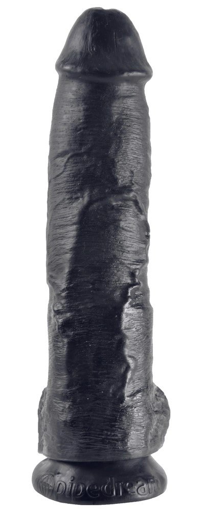 King Cock - Realistyczne Dildo Z Żołędziem Jądrami I Żyłkami 25 CM Czarny King Cock - Realistyczne Dildo Z Żołędziem Jądrami I Żyłkami 25 CM Czarny