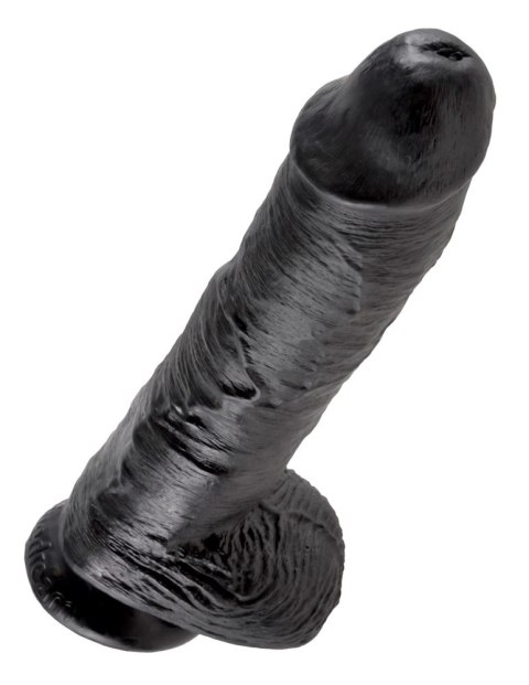 King Cock - Realistyczne Dildo Z Żołędziem Jądrami I Żyłkami 25 CM Czarny King Cock - Realistyczne Dildo Z Żołędziem Jądrami I Żyłkami 25 CM Czarny