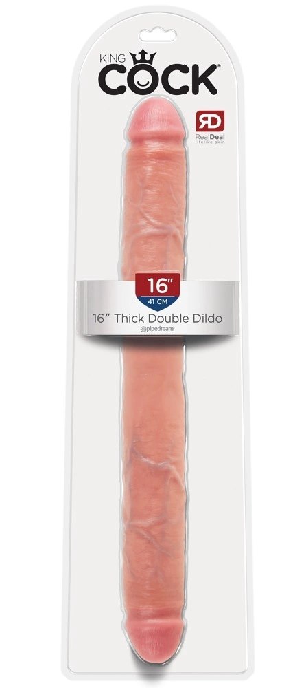 King Cock - Realistyczne Podwójne Dildo Cieliste 42 CM King Cock - Realistyczne Podwójne Dildo Cieliste 42 CM