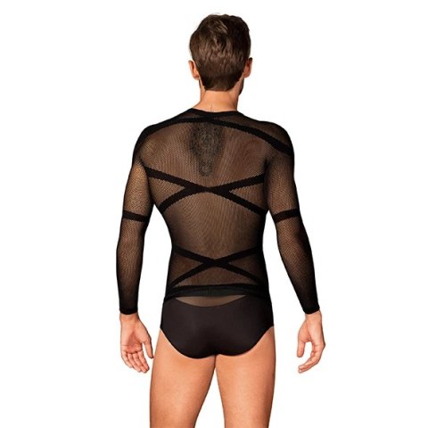 Obsessive - Długa Koszulka Męska Z Paskami T101 S/M/L Obsessive - Długa Koszulka Męska Z Paskami T101 S/M/L