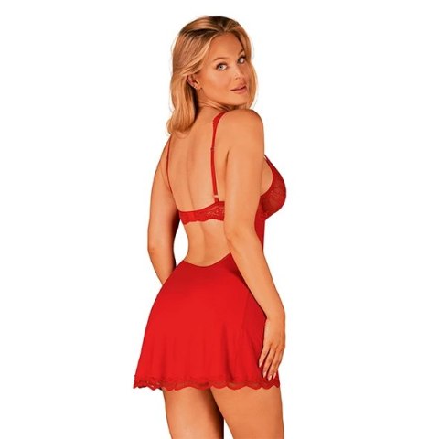 Obsessive - Seksowna Koszulka Babydoll + Stringi Luvae Czerwone S/M Obsessive - Seksowna Koszulka Babydoll + Stringi Luvae Czerwone S/M