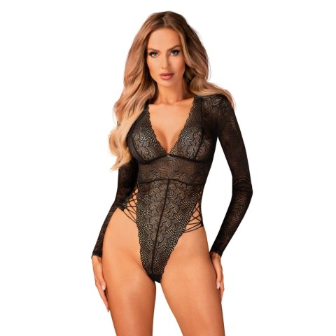 Obsessive - Seksowne Koronkowe Body Merlys Czarne XS/S Obsessive - Seksowne Koronkowe Body Merlys Czarne XS/S