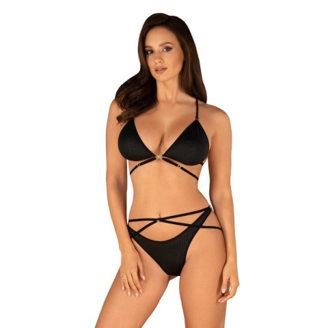 Obsessive - Seksowny Komplecik Z Paseczkami Cobra Nive Czarny L/XL Obsessive - Seksowny Komplecik Z Paseczkami Cobra Nive Czarny L/XL