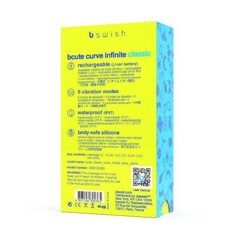 B swish - Wibrator Punktu-G Bcute Curve Classic Żółty B swish - Wibrator Punktu-G Bcute Curve Classic Żółty