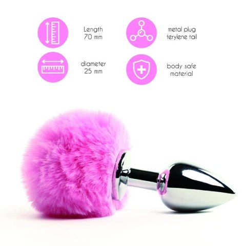 Plug analny - FeelzToys Bunny Tails Butt Plug Pink Plug analny - FeelzToys Bunny Tails Butt Plug Pink