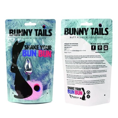 Plug analny - FeelzToys Bunny Tails Butt Plug Pink Plug analny - FeelzToys Bunny Tails Butt Plug Pink