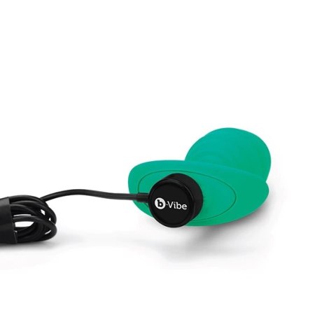 Plug analny wibrujący - B-Vibe Texture Plug Twist Green