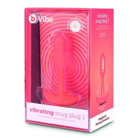 Plug analny wibrujący - B-Vibe Vibrating Snug Plug 1 Orange Plug analny wibrujący - B-Vibe Vibrating Snug Plug 1 Orange