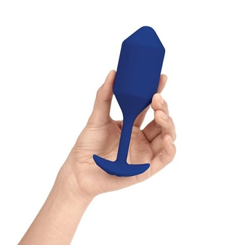 Plug analny wibrujący - B-Vibe Vibrating Snug Plug 4 Navy Plug analny wibrujący - B-Vibe Vibrating Snug Plug 4 Navy