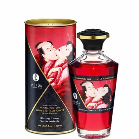 Rozgrzewający olejek do masażu - Shunga Aphrodisiac Warming Oil Blazing Cherry 100 ml Rozgrzewający olejek do masażu - Shunga Aphrodisiac Warming Oil Blazing Cherry 100 ml