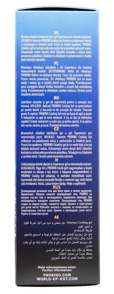 PRORINO - Stymulujący Żel Cooling Gel Strong 100 ml PRORINO - Stymulujący Żel Cooling Gel Strong 100 ml