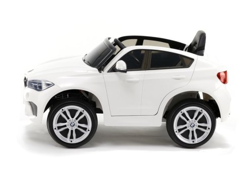 Auto na Akumulator BMW X6 Białe Skóra, EVA Auto na Akumulator BMW X6 Białe Skóra, EVA