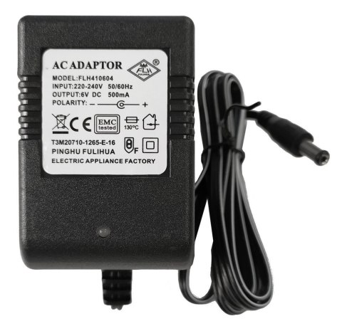 Ładowarka do Aut na Akumulator 6V 500mA z diodą LED Ładowarka do Aut na Akumulator 6V 500mA z diodą LED