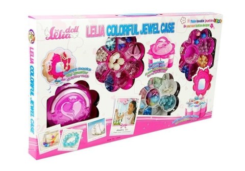 Zestaw Koralików do Biżuterii DIY Składane Pudełko z Lusterkiem Zestaw Koralików do Biżuterii DIY Składane Pudełko z Lusterkiem
