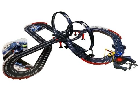 Ogromny Tor Wyścigowy 2 Pętle 1:43 Autka Pilot 1020 cm Światła Ogromny Tor Wyścigowy 2 Pętle 1:43 Autka Pilot 1020 cm Światła