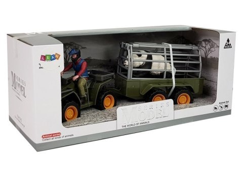 Quad z Przyczepką Transporter Figurki Panda Quad z Przyczepką Transporter Figurki Panda